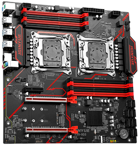 JGINYUE X99-9D3 Alto Desempenho Intel X99 Desktop Gaming Motherboard <span class=keywords><strong>DDR3</strong></span> E-ATX com Dual CPU SATA 256GB RAM Capacidade - Product Image 4