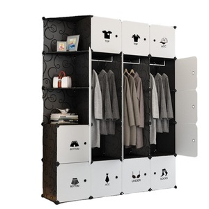 Simple Modern Economical <strong>Plastic</strong> <strong>Resin</strong> Storage Cabinet for Adult Bedroom <strong>Wardrobe</strong> Assembly Corner Cabinet YG-0029-18 - Product Image 5