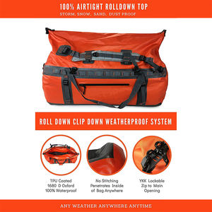 Extra Large Waterproof Duffel <strong>Bag</strong> 1680D Heavy Duty Duffle <strong>Bag</strong> Waterproof Gear <strong>Bag</strong> for Car Camping Boating - Product Image 3