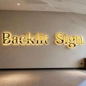 Personalized Luxury Commercial Gold <b>Mirror</b> Custom logo Metal Sign Enseigne Lumineuse 3d Led Channel Light Letters Business Sign - Product Image 6