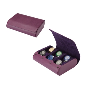 Estuche <span class=keywords><strong>de</strong></span> Viaje para <span class=keywords><strong>Relojes</strong></span> <span class=keywords><strong>de</strong></span> Cuero con 6 Ranuras, <span class=keywords><strong>Organizador</strong></span> <span class=keywords><strong>de</strong></span> <span class=keywords><strong>Relojes</strong></span> Portátil, <span class=keywords><strong>Caja</strong></span> <span class=keywords><strong>de</strong></span> Almacenamiento con Botón a Presión y Forro <span class=keywords><strong>de</strong></span> Felpa Suave - Product Image 3