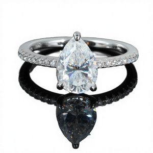 Fine Jewelry 1Ct Pink VVS1 Moissanite 925 <b>Silver</b> Stylish Minimalist Engagement <b>Solitaire</b> <b>Ring</b> for Women - Product Image 4