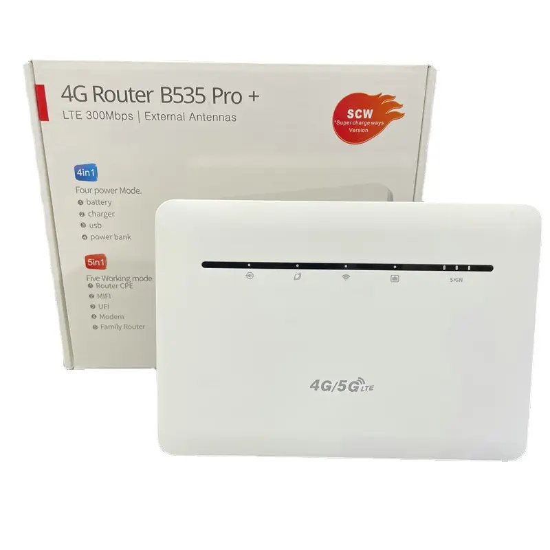 High Speed B535 Wireless Indoor Outdoor 4G LTE CPE Router 4000mAh Battery Home Office 4G Pro Router with Sim