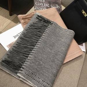 Bufanda Larga y Gruesa de Lana 100% para Otoño e <span class=keywords><strong>Invierno</strong></span>, de Doble Cara, Color Sólido, con Borlas, para Hombres, Mujeres, Parejas, Estudiantes y Musulmanes - Product Image 3