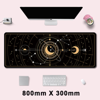 Tapis de bureau XXL extra mignon Magic Moon Star Purple, imperméable, antidérapant, accessoires de bureau pour ordinateur portable, grand tapis de souris Kawaii pour filles, pour jeux