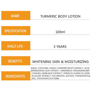 Pelembap asam hialuronat silikon kualitas tinggi Losion Tubuh aroma kunyit Vanilla mencerahkan untuk semua kulit - Product Image 4