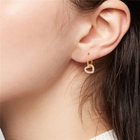 Bijou de piercing corporel en titane ASTM F136 G23, forme cœur, type clicker à charnière, pour boucles d'oreilles, septum, narine, anneaux et créoles