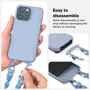 Étui universel pour téléphone portable avec cordon de cou esthétique pour femme, avec lanière tressée perlée, pour téléphones mobiles <span class=keywords><strong>iPhone</strong></span> 16E, <span class=keywords><strong>bijoux</strong></span> - Product Image 5
