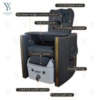 Prix d'usine chaises de pédicure Offre Spéciale luxe sans plomberie pédicure lumière surf fonction pied Spa chaises bassin en céramique