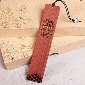Marque-pages en bois <span class=keywords><strong>de</strong></span> style chinois ajourés, marque-pages rectangulaires en bois, marque-pages décoratifs pour cadeaux uniques - Product Image 4