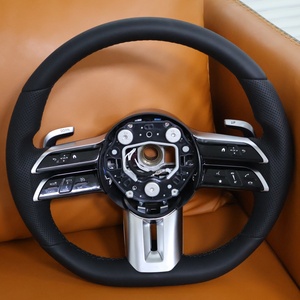 Volante de Cuero Personalizado para <span class=keywords><strong>Mercedes</strong></span> Benz W213 W203 W222 W176 X164 GLC X253 X166 X253 A35 A45 - Product Image 4