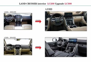 Pantalla de coche HD de 12,3 ", sistema Android 13, reproductor de vídeo Multimedia Creen para Toyota <span class=keywords><strong>Land</strong></span> <span class=keywords><strong>Cruiser</strong></span> LC300 <span class=keywords><strong>2021</strong></span> 2022, Radio de coche CarPlay - Product Image 3