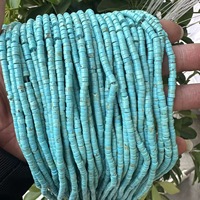 Perles en disque de turquoise naturelle en vrac, 4 mm, plates, pour la fabrication de bracelets, colliers et bijoux DIY