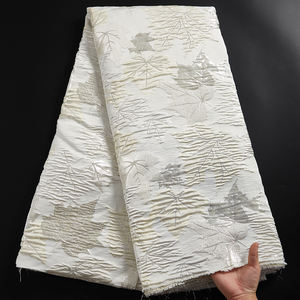 الذهب الأفريقي الجاكار الديباج الدانتيل الحرير جاكار نسيج اللباس المواد الفرنسية أقمشة الدانتيل الأفريقي للحزب 2531 - Product Image 6