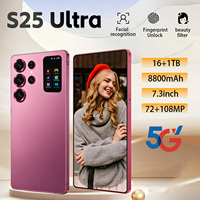 Smartphone S25 Ultra 5G 16 Go 1 To Écran AMOLED 7,3 Pouces 90 Hz Appareil Photo 108 MP Batterie 8800 mAh Android 15 Double SIM Téléphone de Jeu