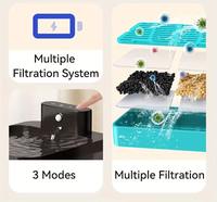 Fontaine à eau pour chat Qbellpet Charge Battery, étanche IPX8, sans fil, distributeur d'eau automatique pour animaux de compagnie, 2000 mAh, capteur intelligent, portable