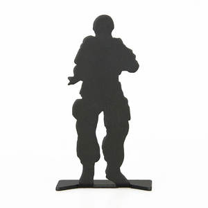Cible en aluminium noir pour paintball, cible en métal, accessoires de pratique de tir, cible 6 pièces/paquet - Product Image 2