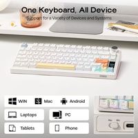 Clavier de jeu sans fil OEM ODM TH80 V2 PRO avec écran, bouton rotatif, 10000 mAh, 2,4 GHz BT USB-C, RGB, Hot Swap, pilote personnalisé, NKRO, touches PBT