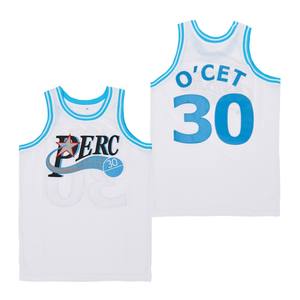 Camiseta de baloncesto Perc 30 para hombre, azul cielo, blanco y negro, suministro por <span class=keywords><strong>Lil</strong></span> House Phone y Blazzy cosido - Product Image 2