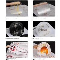 Autocollants à chaud en feuille métallisée or et argent mat, gaufrés, anti-collision, étiquettes rondes en papier pour factures et cadeaux de mariage