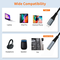 Adaptateur Câble Audio Numérique USB-C vers Jack 3,5 mm TRS Femelle pour Casque, Modèle 2026 OEM Usine
