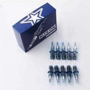 Aiguilles <span class=keywords><strong>de</strong></span> cartouche à encre bleue, avec Membrane, équipement <span class=keywords><strong>de</strong></span> tatouage OEM, nouvelle collection 2022 - Product Image 4