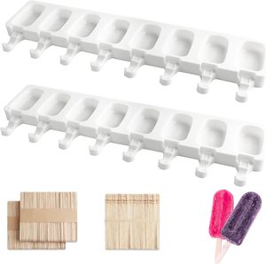 Moule à glaces ovales à 8 compartiments, moule en silicone pour la fabrication de glaces et de chocolats faits maison - Product Image 1