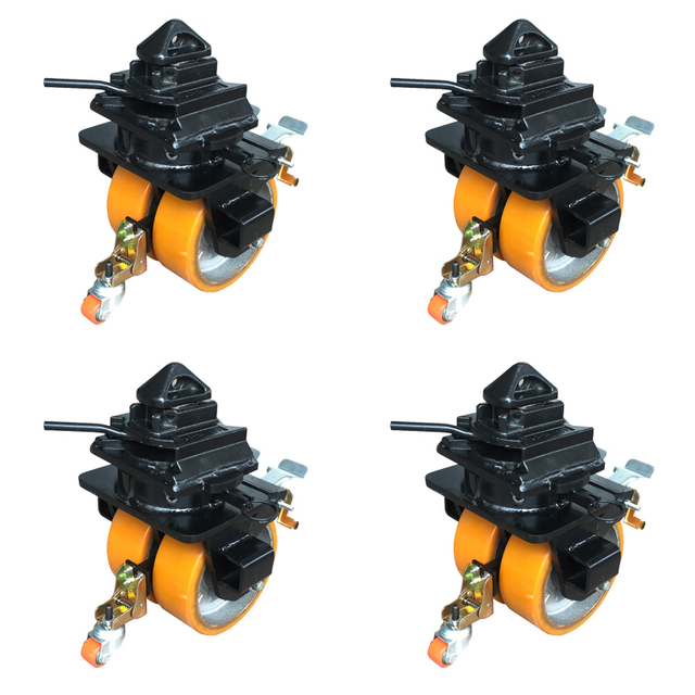 ISO 6 8 10 12 Inch PU Heavy Duty Swivel Castor Shipping Sea Loading 2 Ton Guiding Wheel Double Wheels for Shipping Container