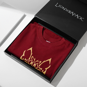 Lionwrapack mẫu miễn phí biểu tượng tùy chỉnh quần áo bao bì hộp thân thiện với môi gấp Hộp quà tặng cho vận chuyển T-Shirts - Product Image 2