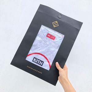 Black Brown White <b>A4</b> Free Sample Custom Clothing Envelope Packaging Reusable <b>Printed</b> Kraft Card <b>Paper</b> Envelope With Window - Product Image 6