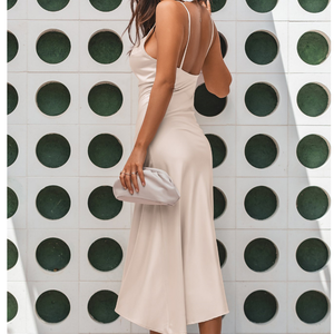 Женское атласное платье со шнурком - Product Image 2