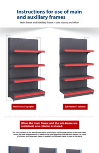 Desain Modern dua sisi keranjang gantung papan belakang grosir rak penyimpanan Supermarket rak khusus ritel dibuat logam - Product Image 6