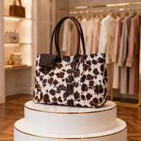 Sac fourre-tout en daim style léopard, sac hobo en cuir personnalisé, nouvelle arrivée, sac fourre-tout en cuir de créateur pour femme