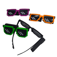 Logo personnalisé LED Party Festival Lunettes rougeoyantes avec trois modes d'éclairage pour la Saint-Valentin et les occasions de Thanksgiving