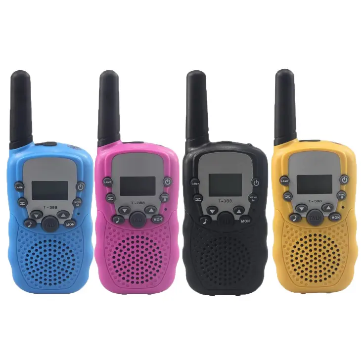 T388 Kids walkie-talkies ,Cover 3 Miles Range with Backlit LCD Flashlight 22 Channels 2 Way Radio Toy Outdoor Adventure