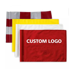 Ventas calientes Impresión a todo color Tubo duradero Inset Deportes al aire libre Logotipo impreso personalizado Pequeñas banderas de golf de doble cara - Product Image 1
