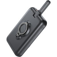 Chargeur portable 10000mAh avec câble intégré, batterie externe de voyage 20W à charge rapide, pack de batterie USB C pour téléphone portable avec support