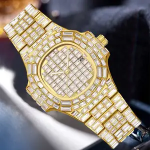 JYD jam tangan bisnis pria, arloji Quartz baja modis bercahaya lampu malam 1008