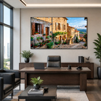 Impression sur toile polyester de paysage urbain européen, 70x40cm, sans cadre, peinture murale, affiche Giclée pour la décoration de la maison