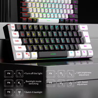 Clavier de jeu portable 61 touches, 60 %, RVB rétroéclairé, sensation mécanique, personnalisable – Meilleures ventes