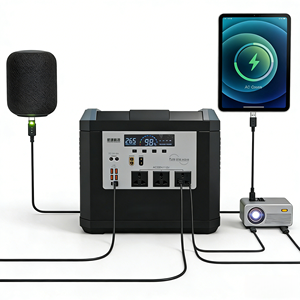 3000W Portable Solar Power Station with <b>UPS</b> Pure Sine Wave LiFePO4 <b>Battery</b> Solar Panels Car Charging Solar Generator Eco-flow - Product Image 4