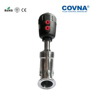 Vanne d'angle pneumatique à commande pneumatique en acier inoxydable à double action pour air, eau et vapeur, commande urgente Covna - Product Image 5