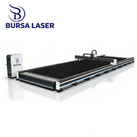 Machine de découpe laser à fibre CNC numérique grand format de qualité industrielle BLFS8025, refroidissement automatique par eau, Cypcut 4000W, pour tôles métalliques