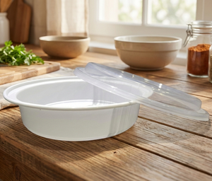 Contenedor Redondo Desechable de Plástico PP con Tapa Transparente para Almacenamiento de Alimentos, Entrega, Catering y Uso en Restaurantes - Product Image 1