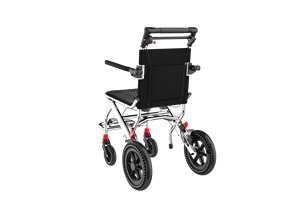 Silla de ruedas de transporte súper ligera, fácil de viajar, frenos de mano con bloqueo, silla de ruedas portátil plegable para adultos o niños - Product Image 4