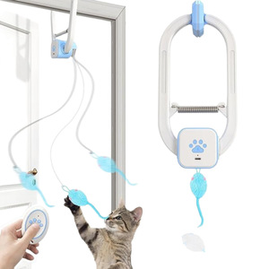 Juguete Interactivo para Gatos con Control Remoto, Clip para Puerta, <span class=keywords><strong>Ratón</strong></span> Telescópico Yo-Yo con Cuerda Elástica - Product Image 5