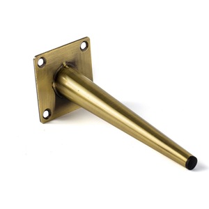 Metà del secolo Vintage moderno metallo ottone oro affusolato mobile tavolo divano mobili piedini per soggiorno esterno camera da letto-da