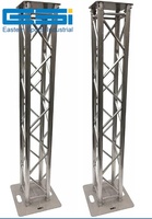 Pilier de structure en aluminium noir mat robuste ESI, totem modulaire portable avec plaque de base pour DJ, club, stand d'exposition