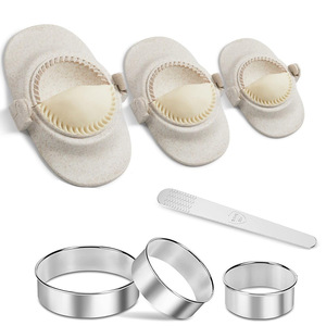 Dumpling Mold Set With Stainless Steel Rings And Dough Cutter For Homemade Dumplings Kitchen Gadget - Product Image 1
