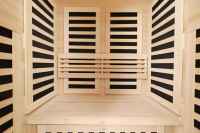 Sauna de Infrarrojos Lejanos de Espectro Completo para 3 Personas, de Madera Maciza de Hemlock, Moderna, Apta para Villas y Apartamentos, con Bajo EMF, para Uso en Interiores, con Estufa de Vapor Seco